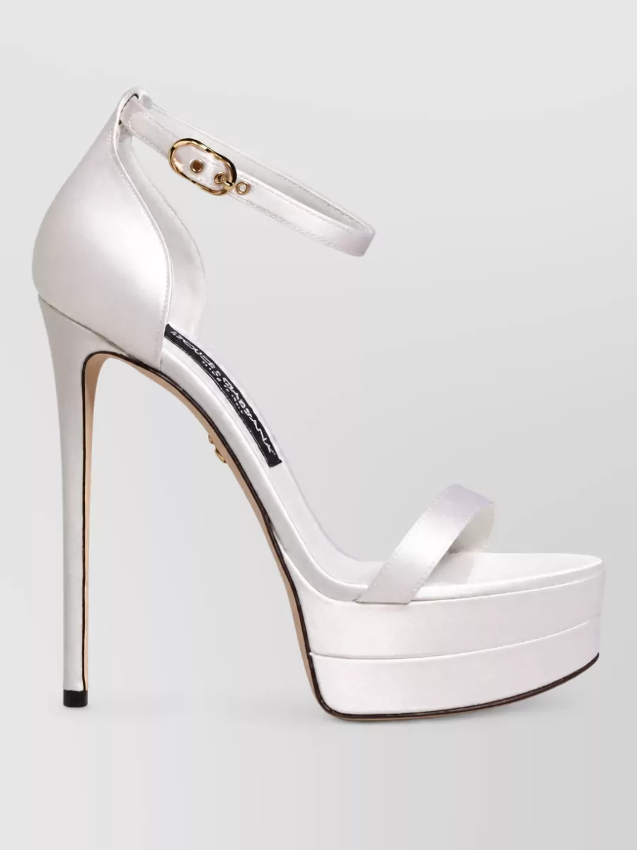 Dolce&Gabbana Leather Platform Ankle Strap Sandals