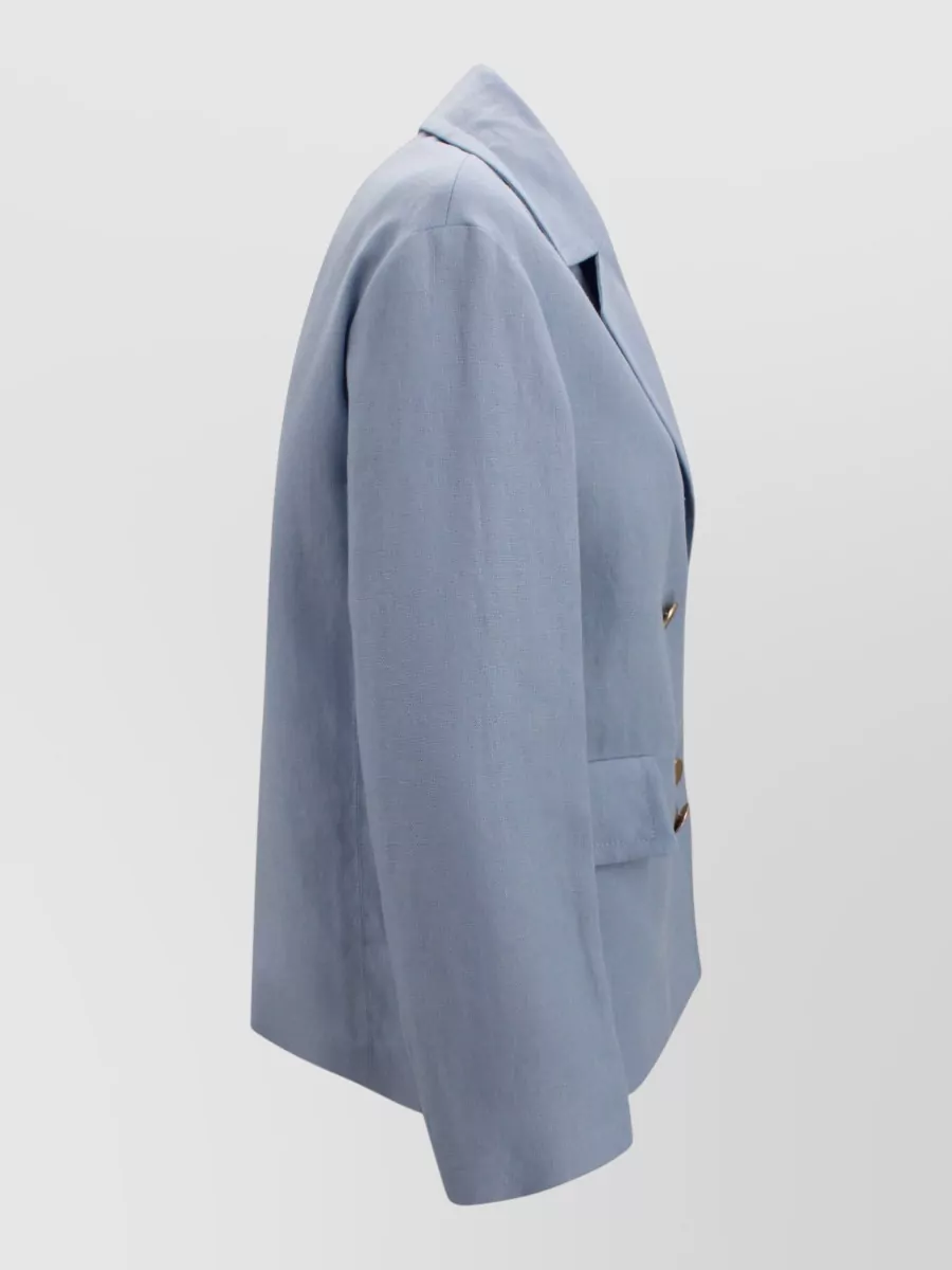 S Max Mara Linen Double-Breasted Jacket
