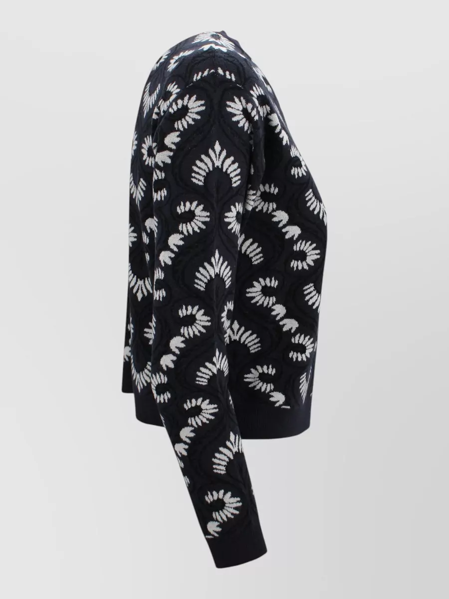 Weekend Max Mara Cropped Printed Long-Sleeve Top
