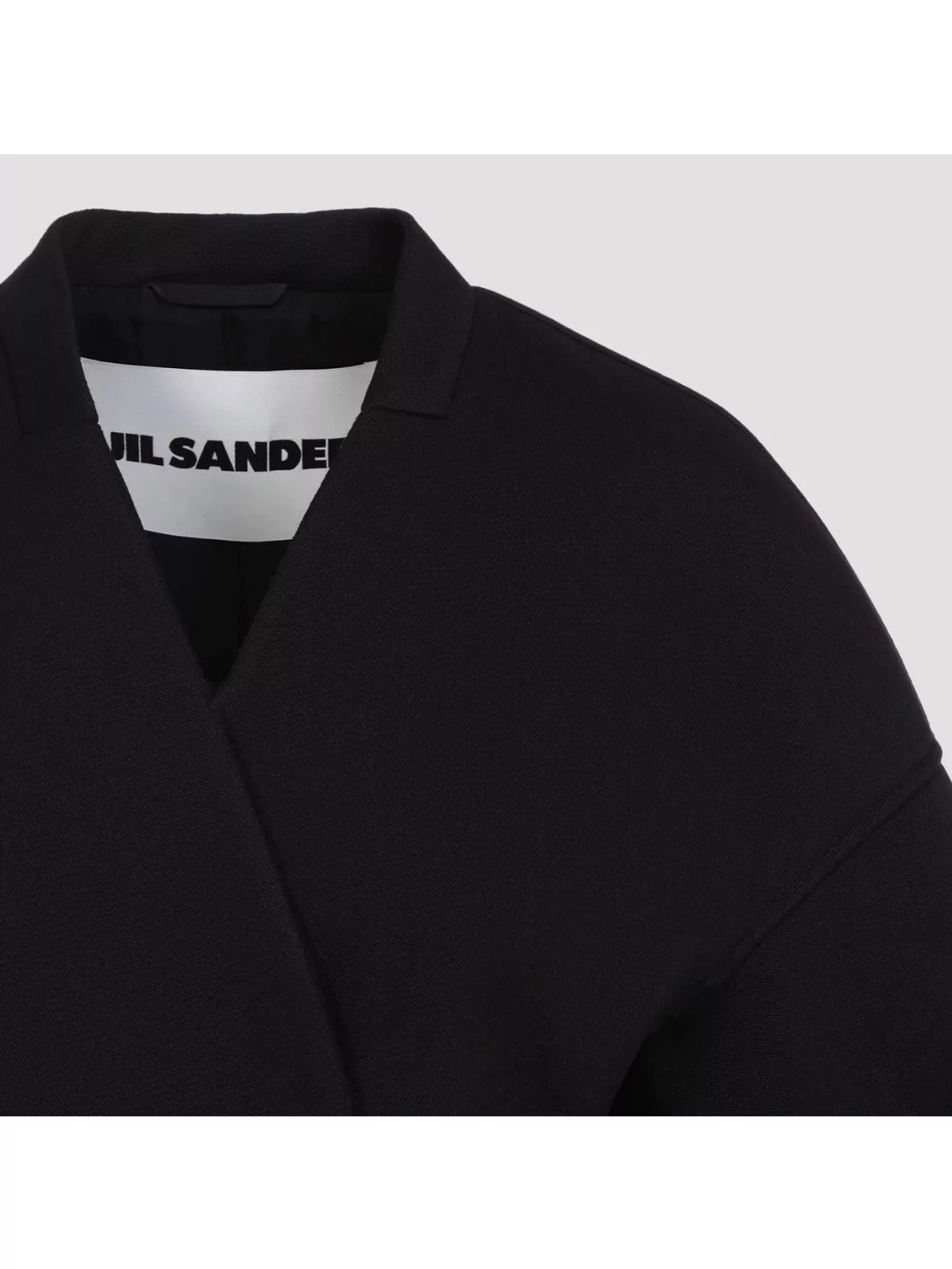 Jil Sander Wool Blend Wrap Jacket In Black