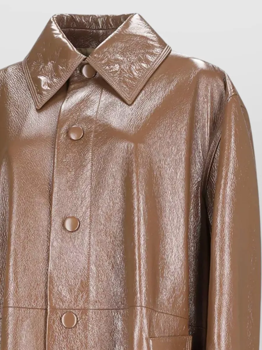Jil Sander Leather Fitted Jacket