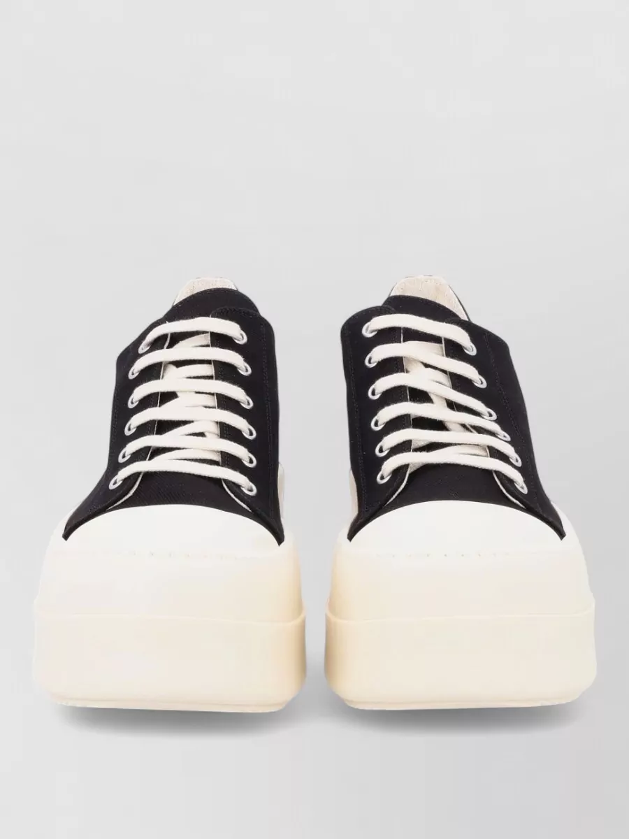 Rick Owens Drkshdw canvas low-top lace-up sneakers