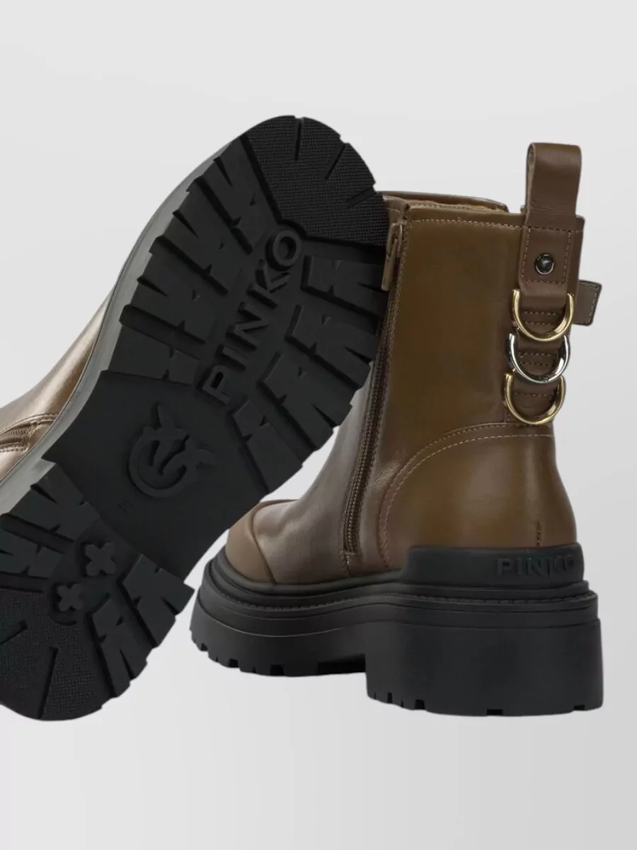 Pinko Leather Ankle Boots