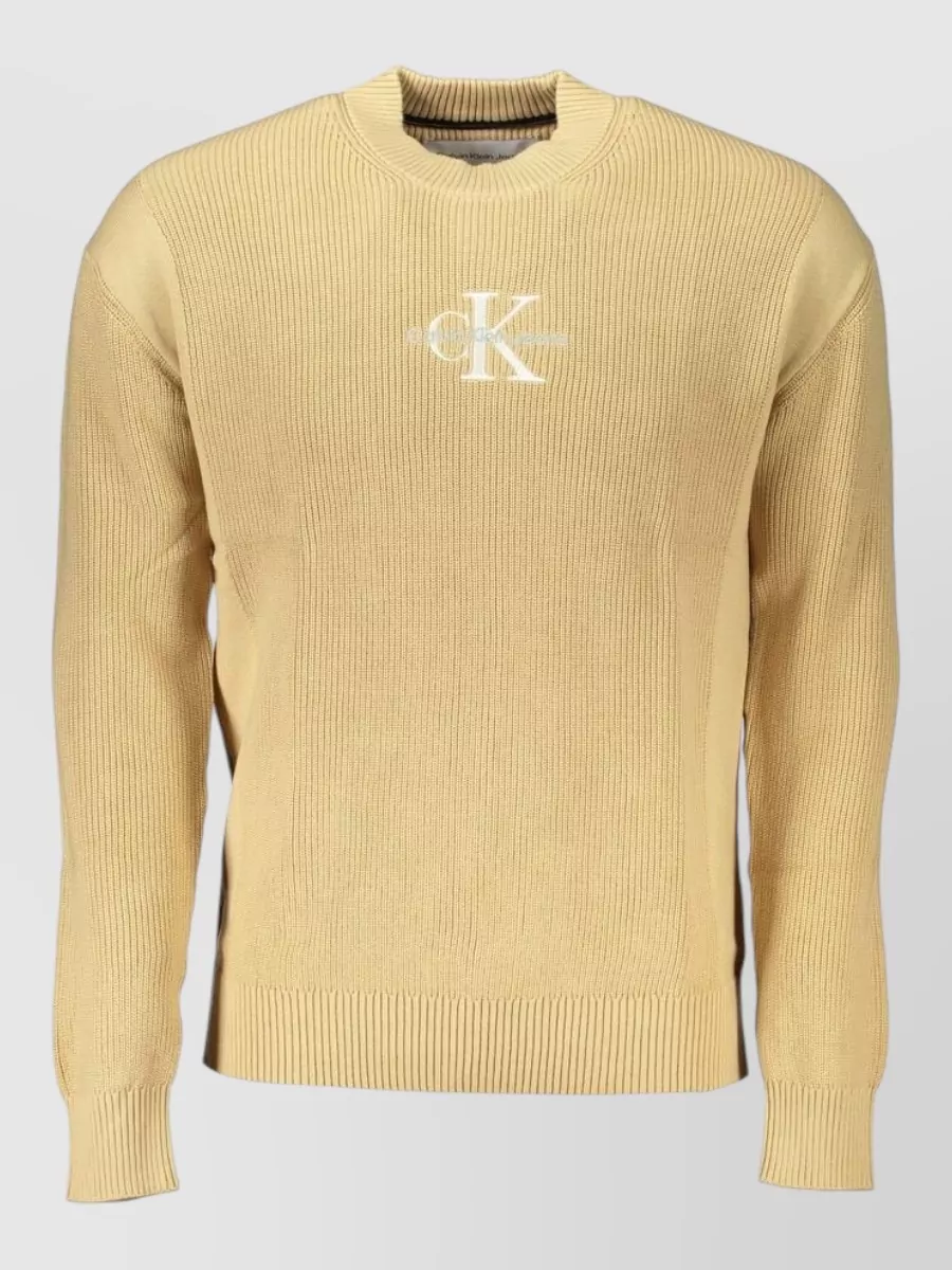 Calvin Klein cotton ribbed crew neck sweater