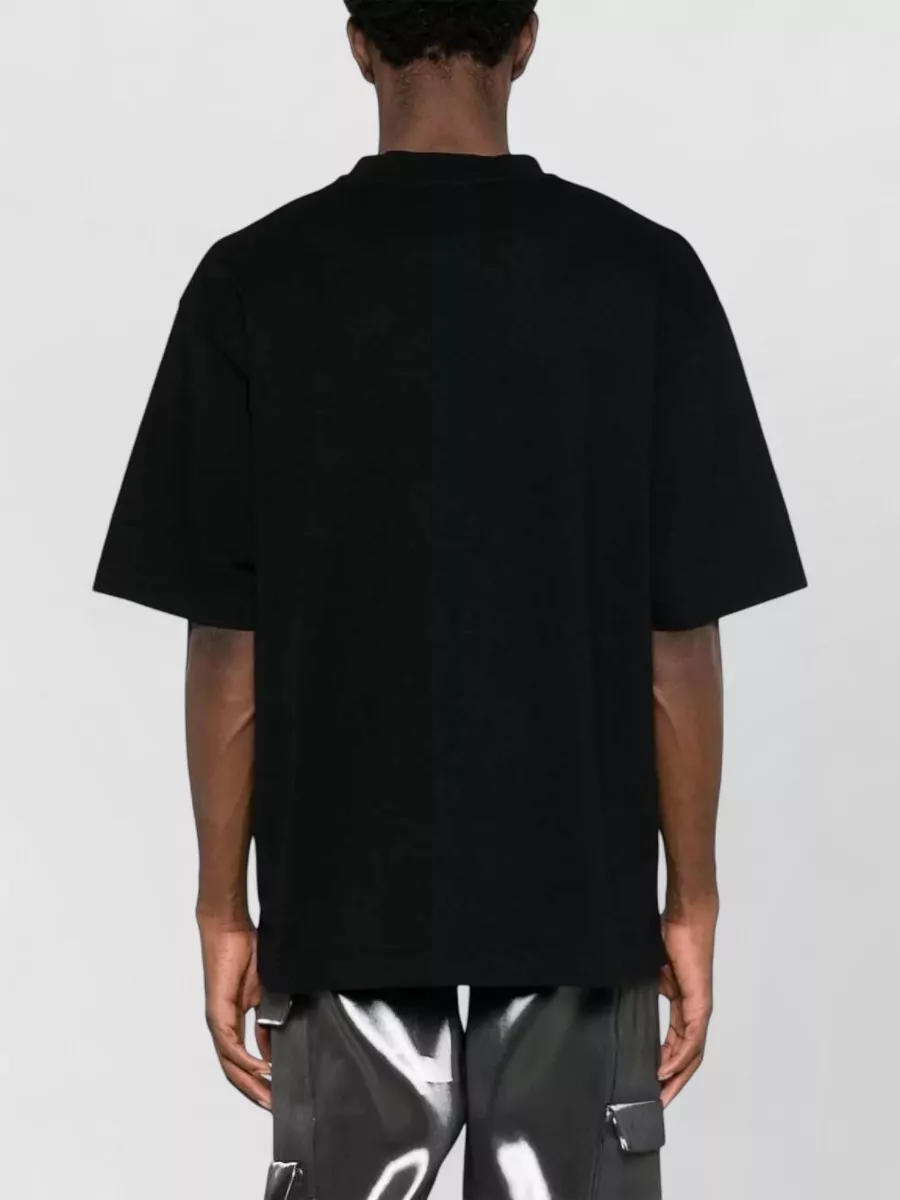 Off-White Big Bookish Skate Cotton Crew Neck T Shirt