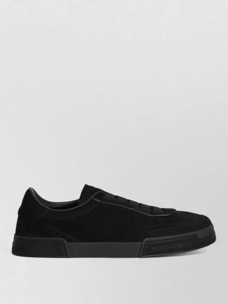 Dolce&Gabbana Portofino Suede Finish Rubber Sole Sneakers