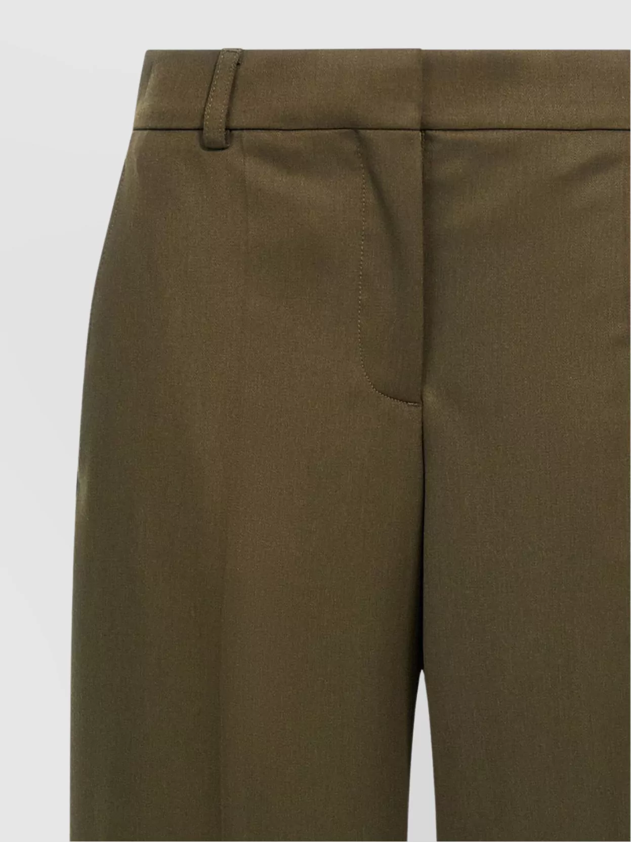 Stella Mccartney Tailored Wool Trousers With Pockets And Loops In Green
