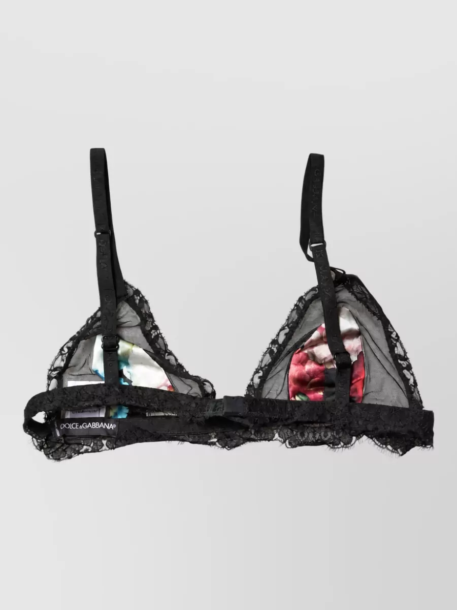 Dolce&Gabbana silk floral soft cup triangle bra