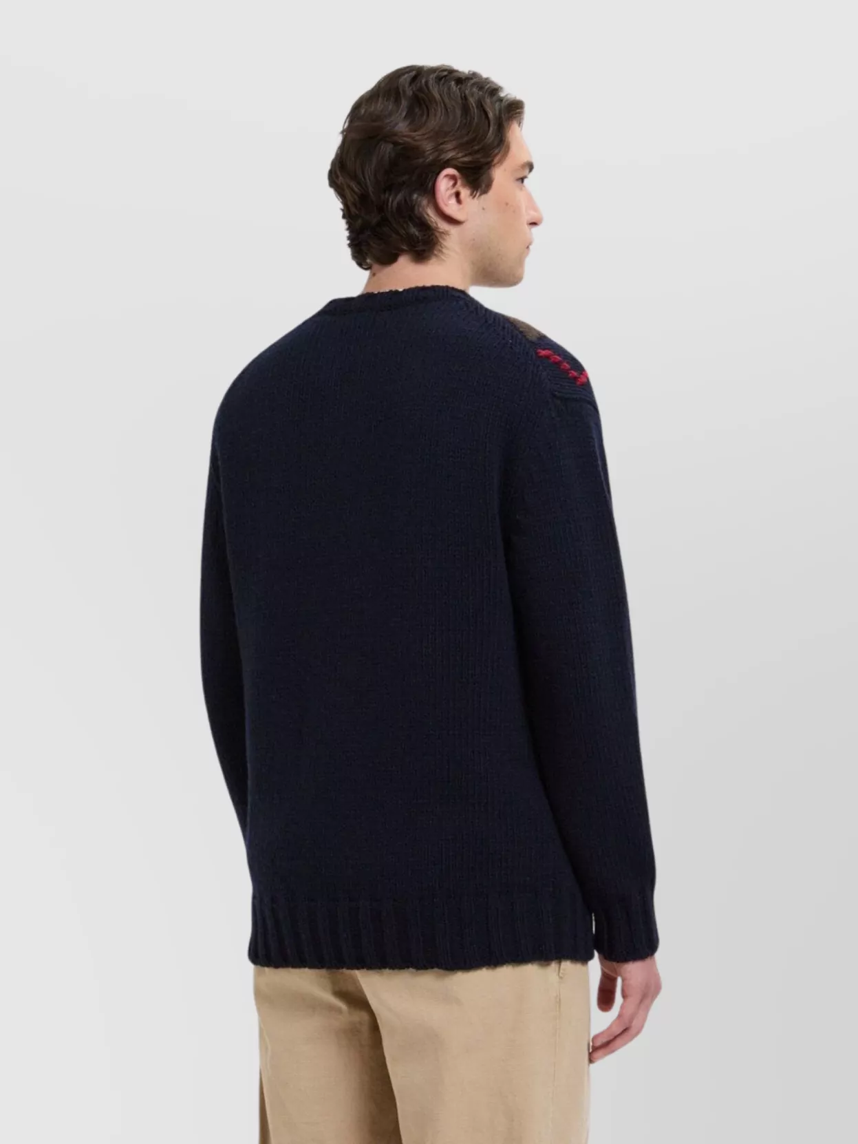 Baracuta Argyle Patterned Crew Neck Knit Sweater