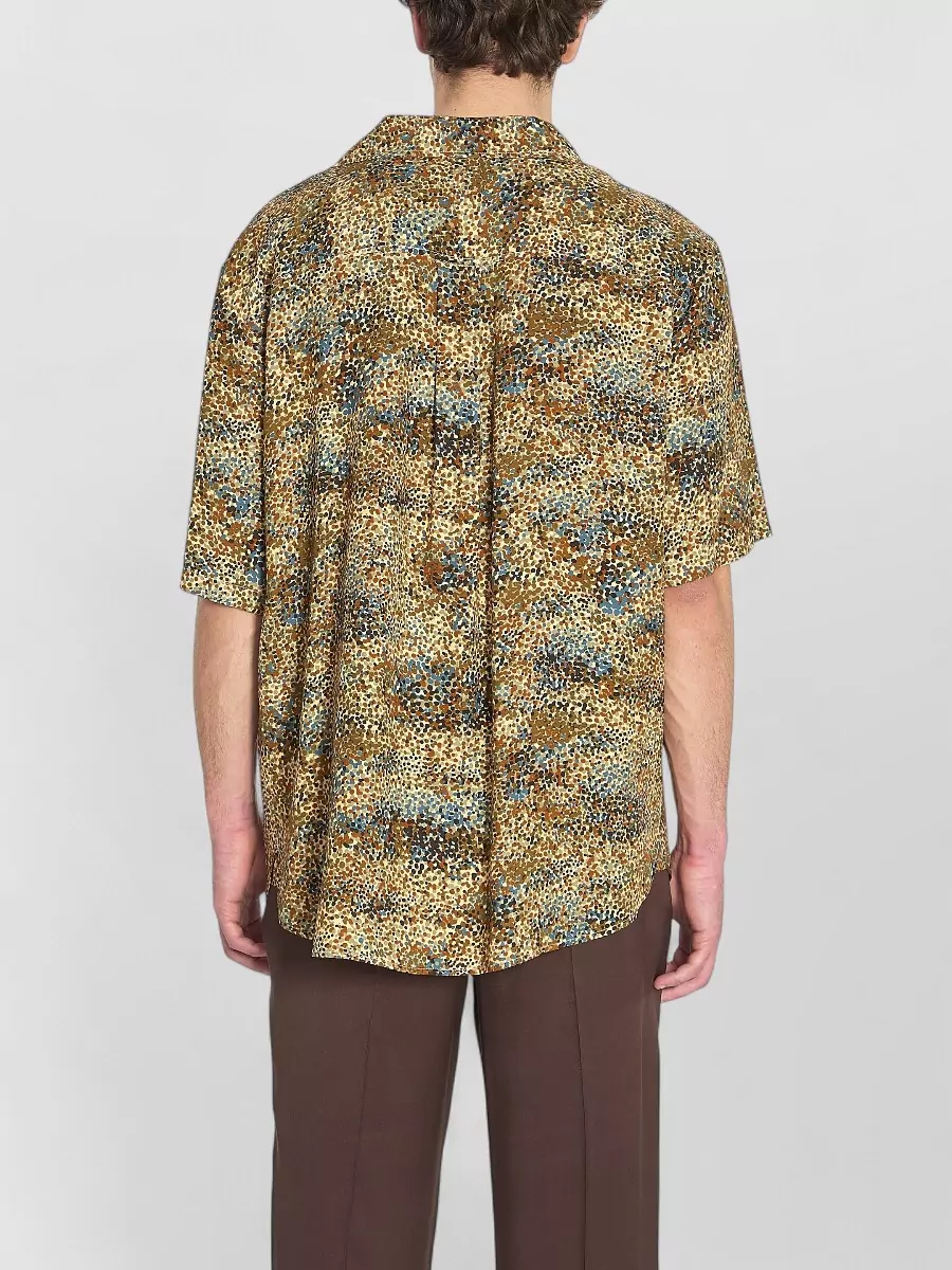 Saint Laurent Bowling Shirt Loose Fit Multicolor Print