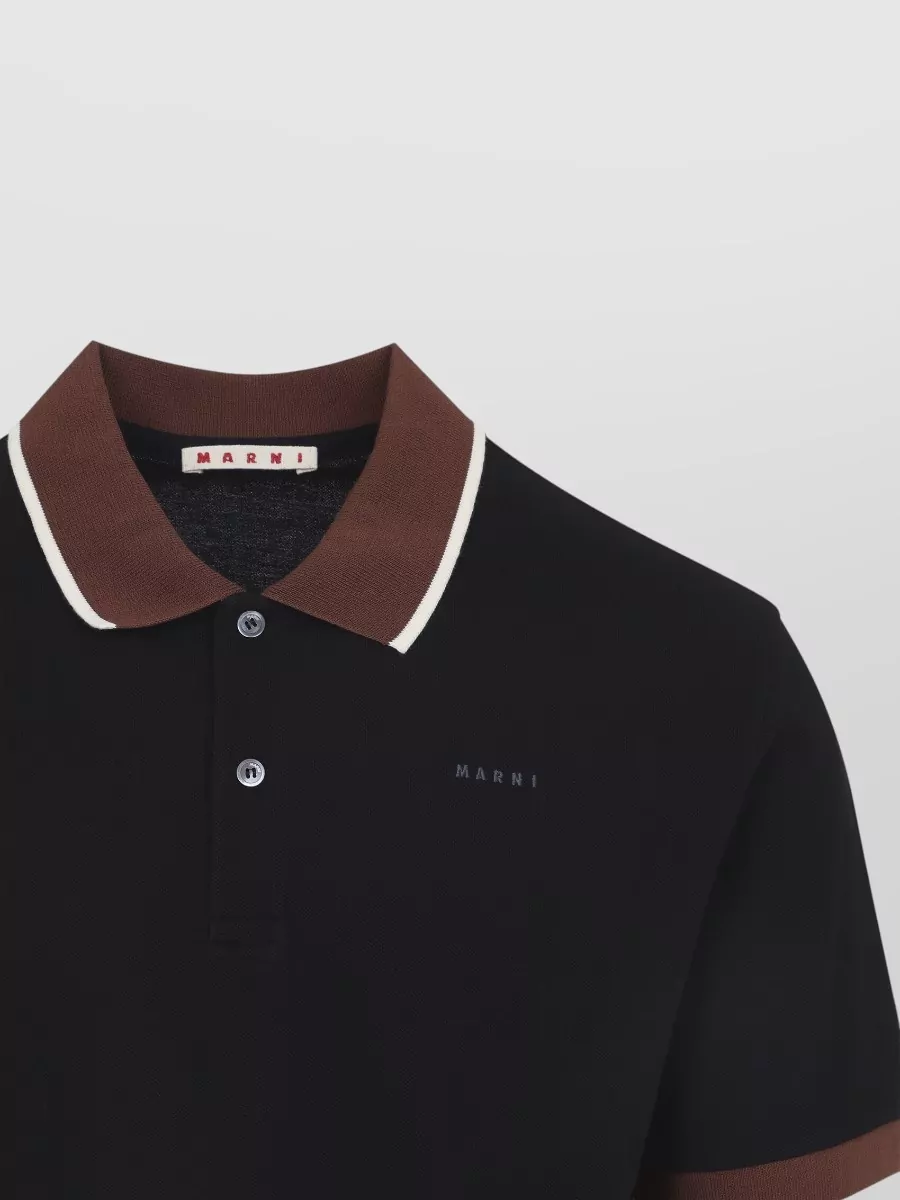 Marni Cotton Slim-Fit Short-Sleeve Polo Shirt