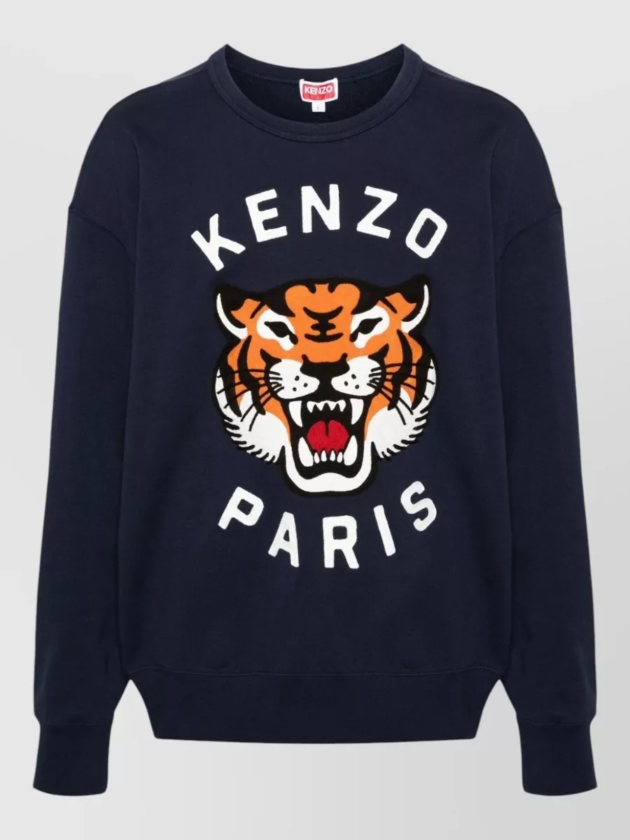 Kenzo Ribbed Trim Cotton Sweatshirt