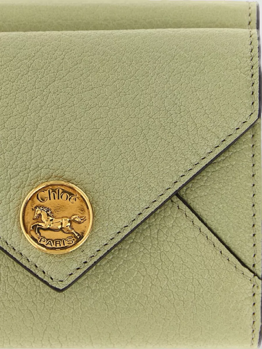 Chloé leather envelope small tri-fold wallet