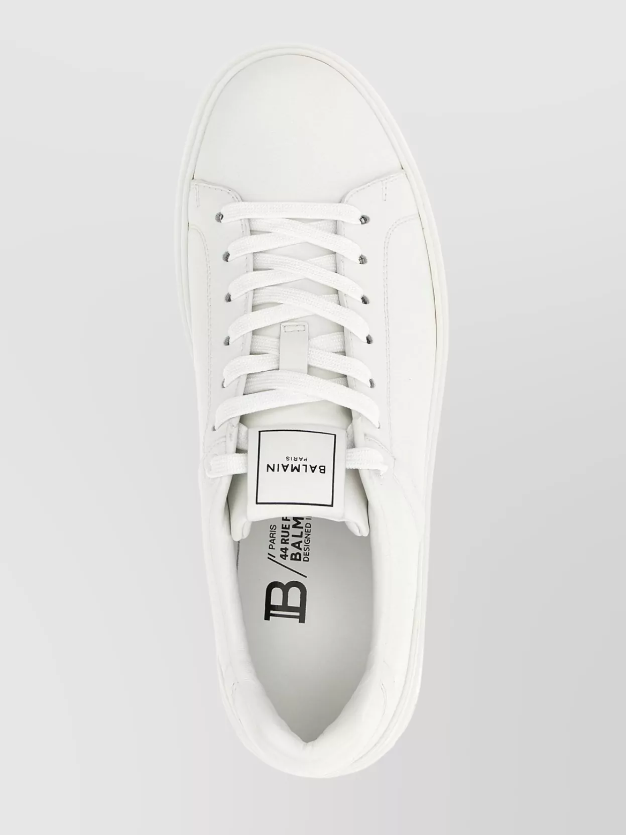 Balmain Court Round Toe Flat Sole Sneakers