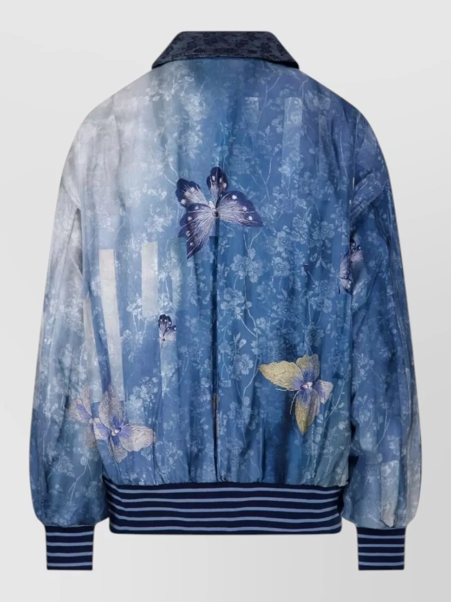 Pierre Louise Mascia Silk Printed Bomber Jacket