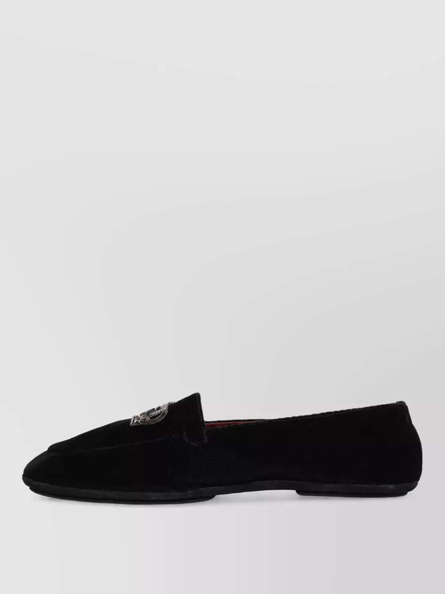 Dolce&Gabbana Leather Embellished Loafers