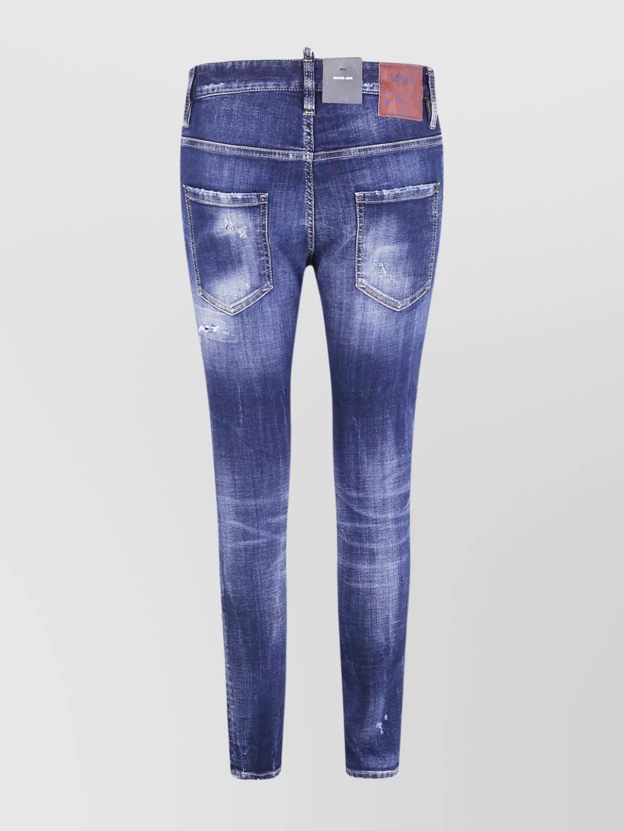 Dsquared2 Skater Jean Belt Loops Distressed Detailing In Blue
