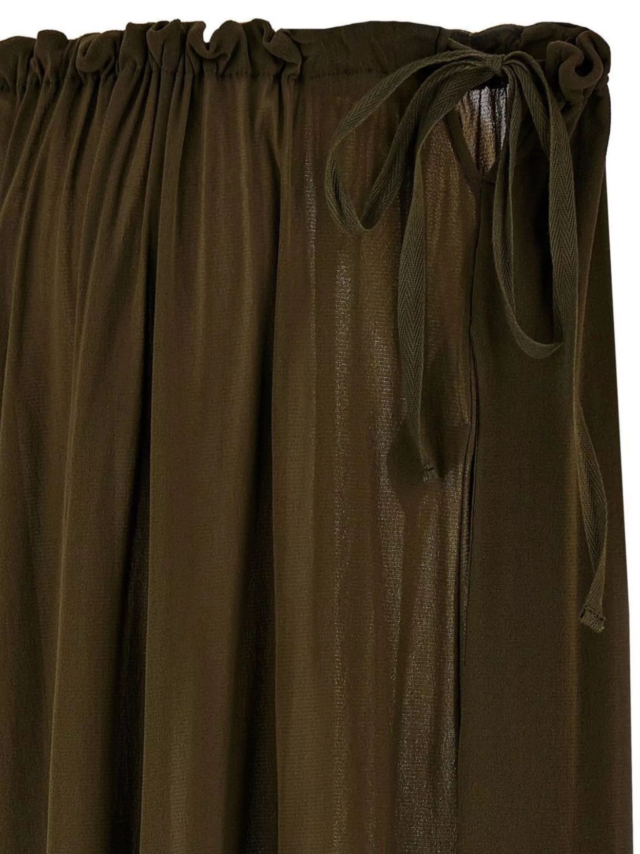 Shop Philosophy Sheer Wide Leg Trousers With Drawstring Detail