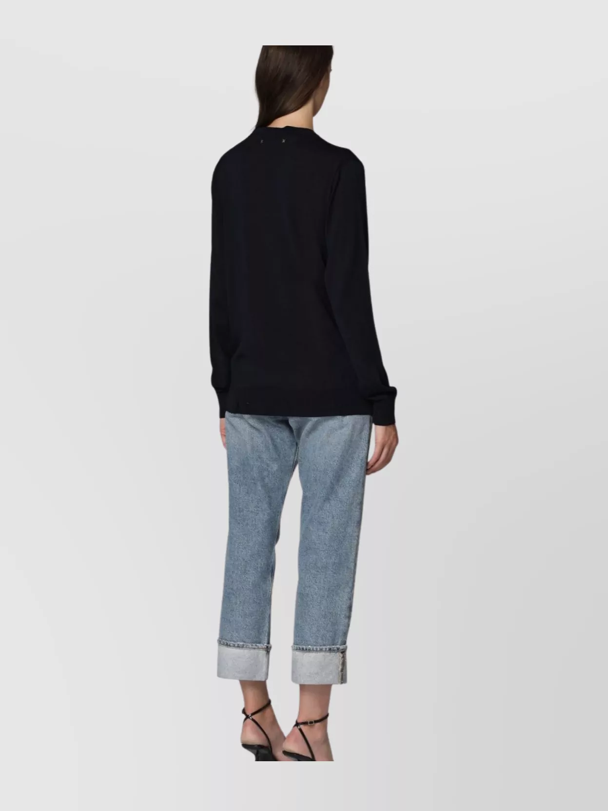 Golden Goose Crew-Neck Wool Sweater Localized Ripping
