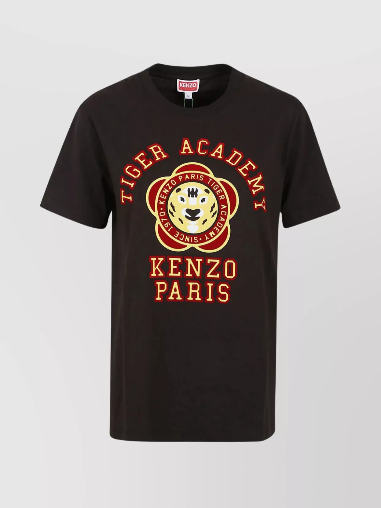 Shop Kenzo Graphic Print Crew Neck T-shirt In Brown