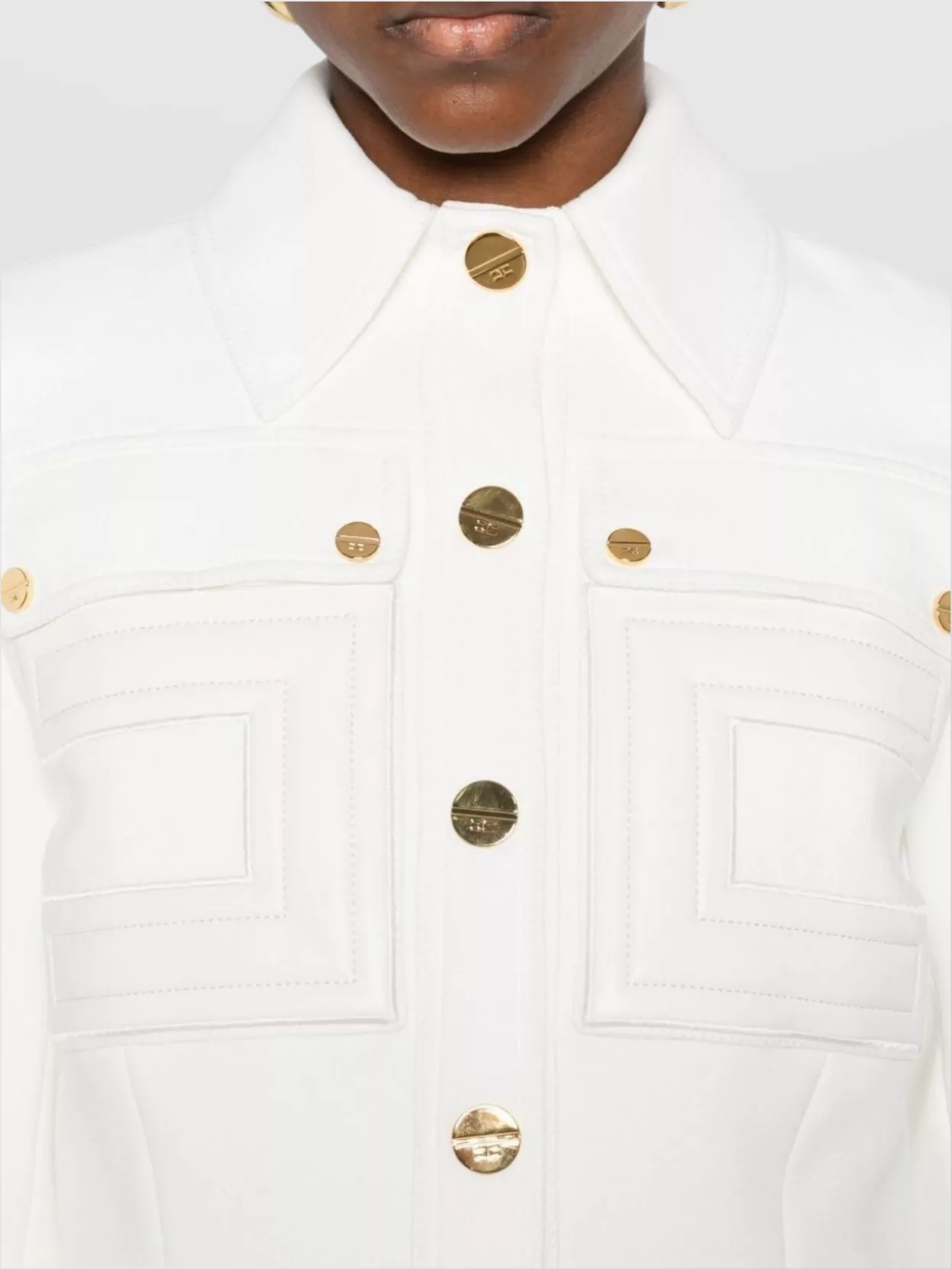 Elisabetta Franchi Tailored Blazer With Long Sleeves And Pockets
