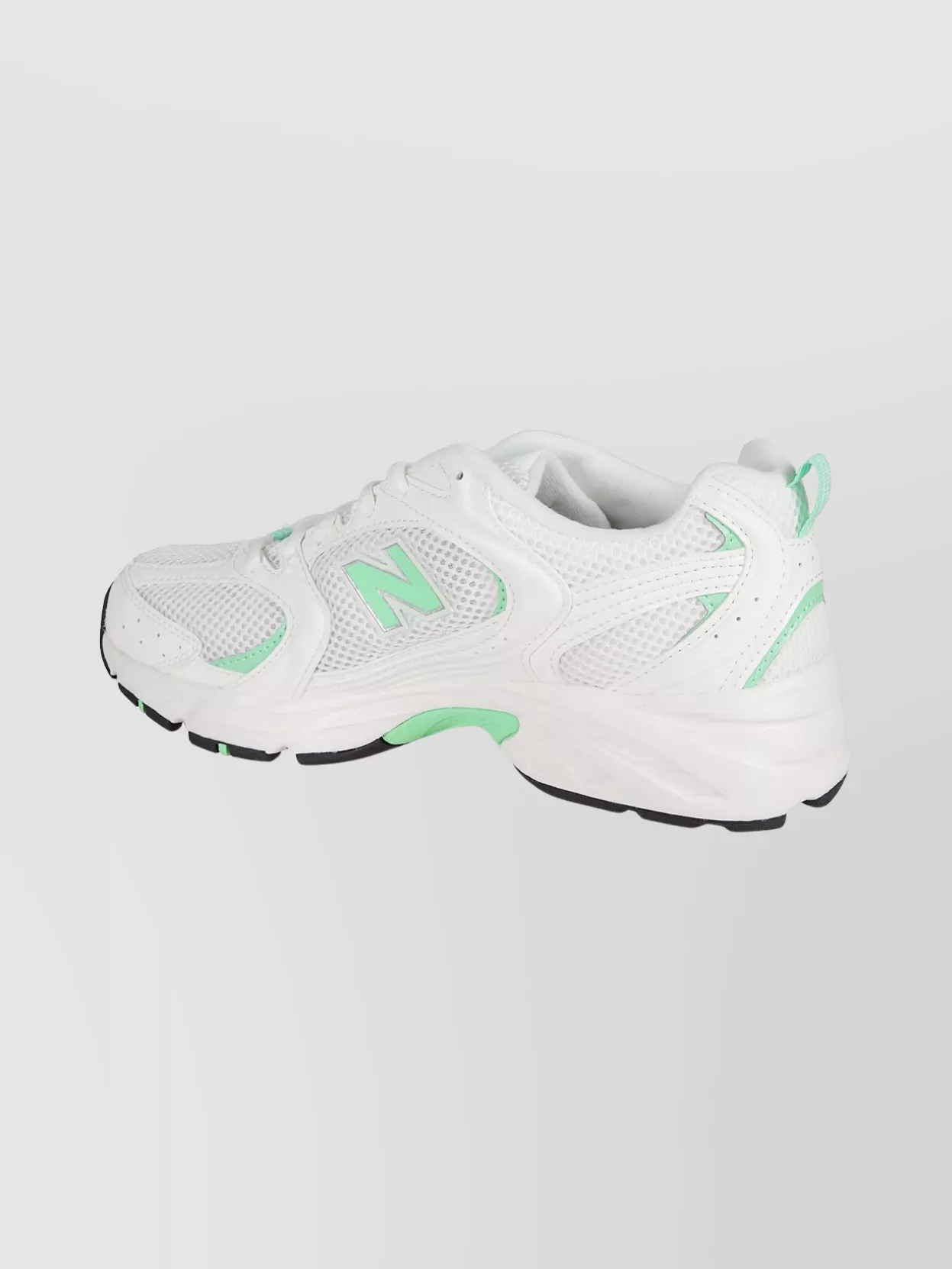 New Balance Logo Embossed Leather Sneaker Mesh Upper