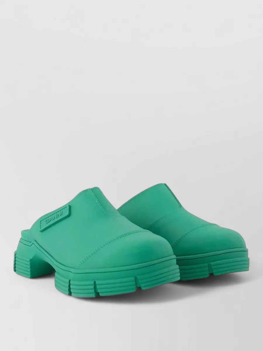 Ganni rubber platform mules