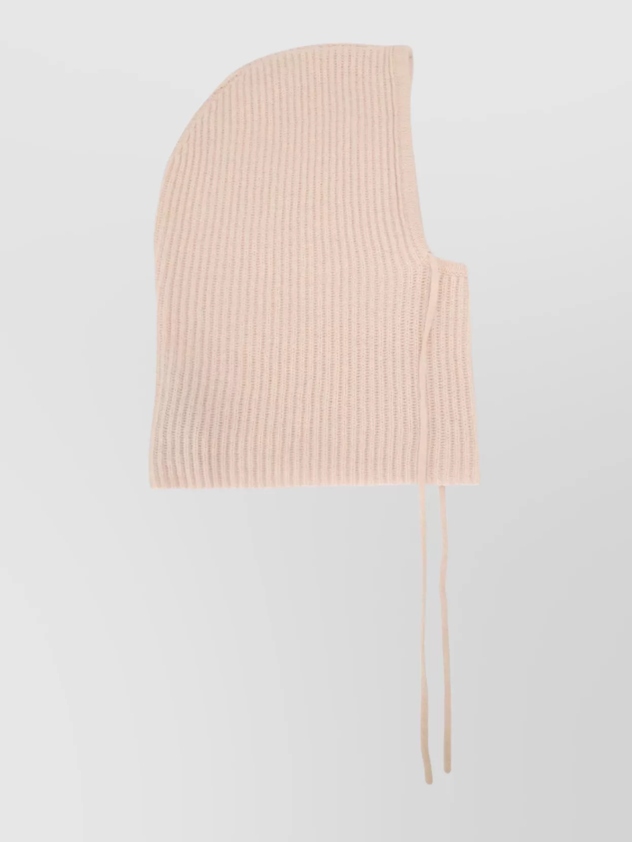 Yves Salomon Ribbed Texture Hooded Beanie Hat