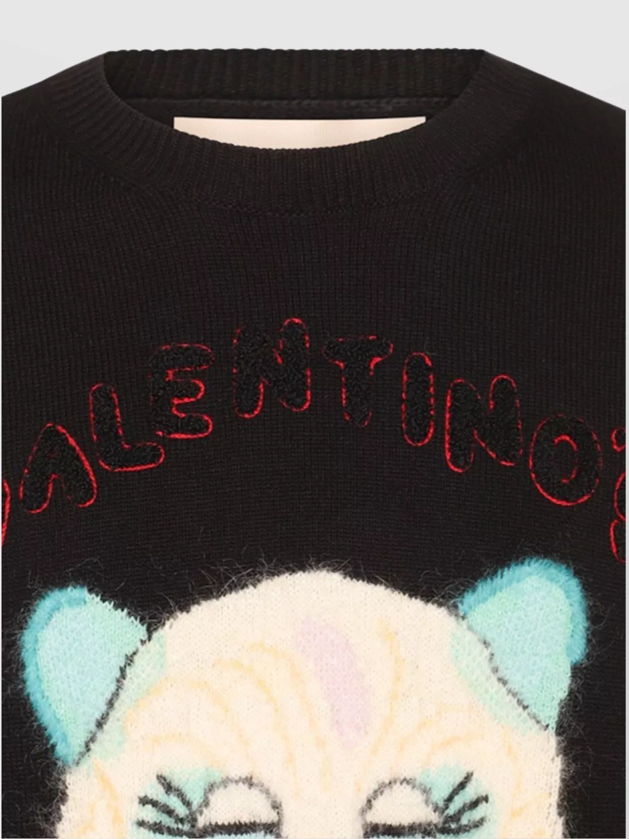 Valentino Ribbed Crewneck Sweater Graphic Design