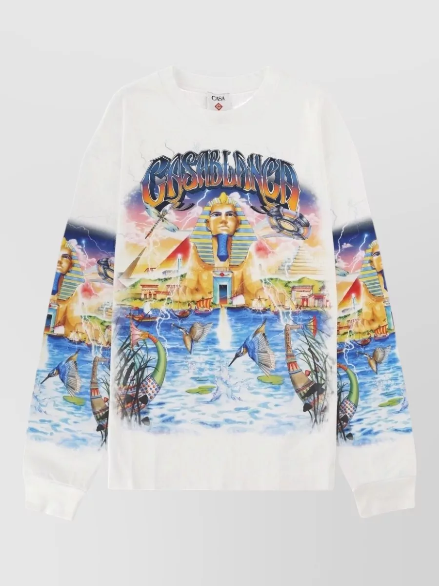 Casablanca egypt print t-shirt