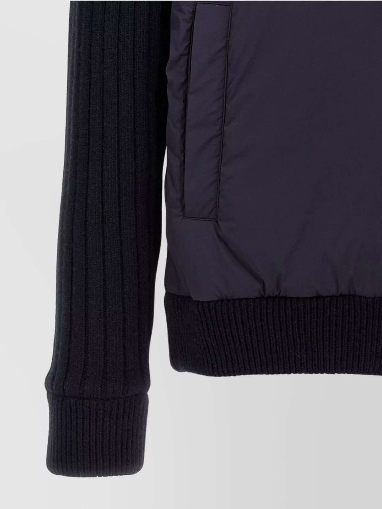 Herno Hooded Quilted Jacket Knitted Insert