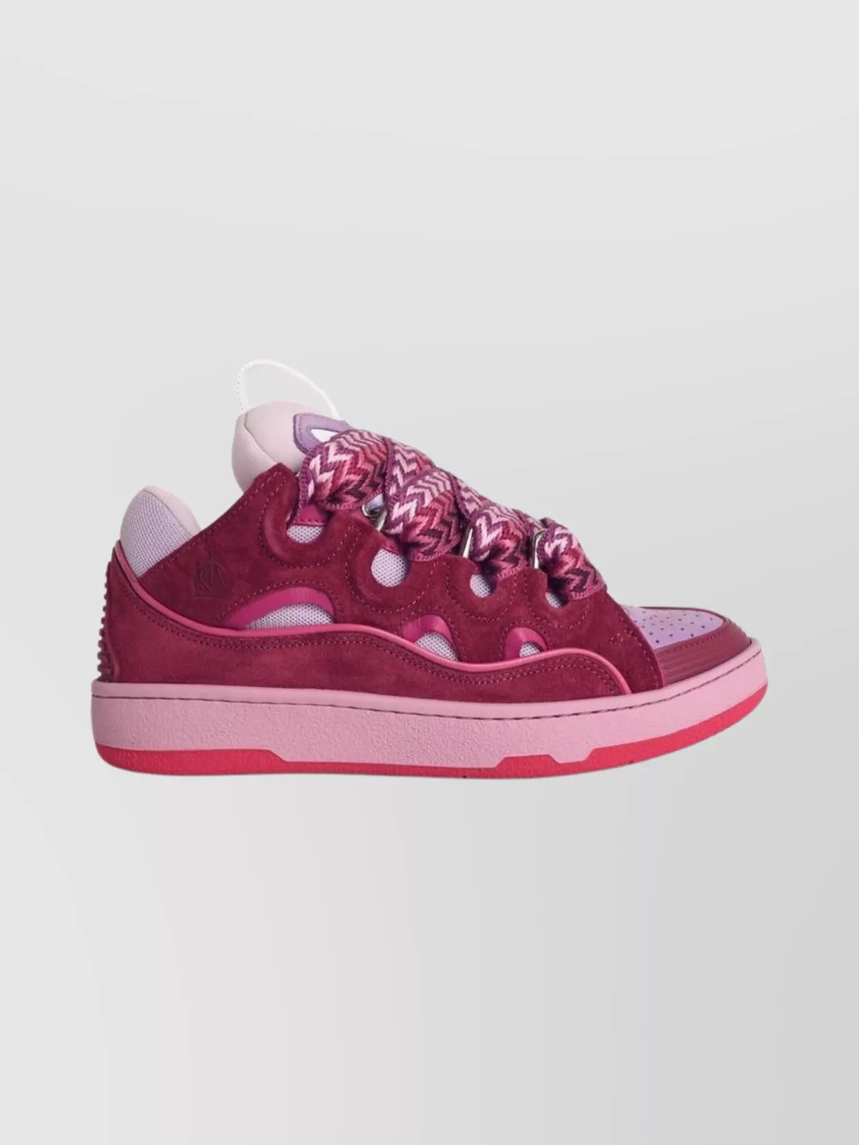 Lanvin Leather Blend Sneakers Featuring Contrast Stitching