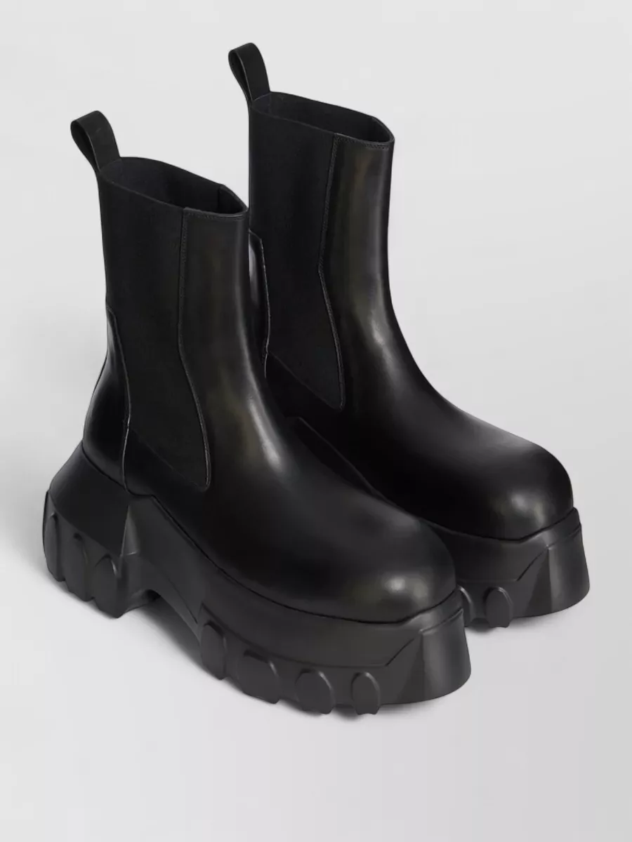 Rick Owens Leather Chelsea Boots