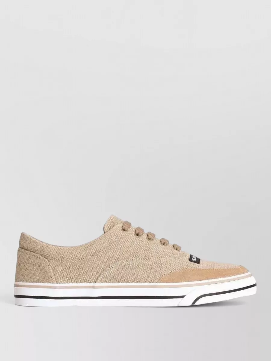 Dolce&Gabbana Linen Low-Top Sneakers