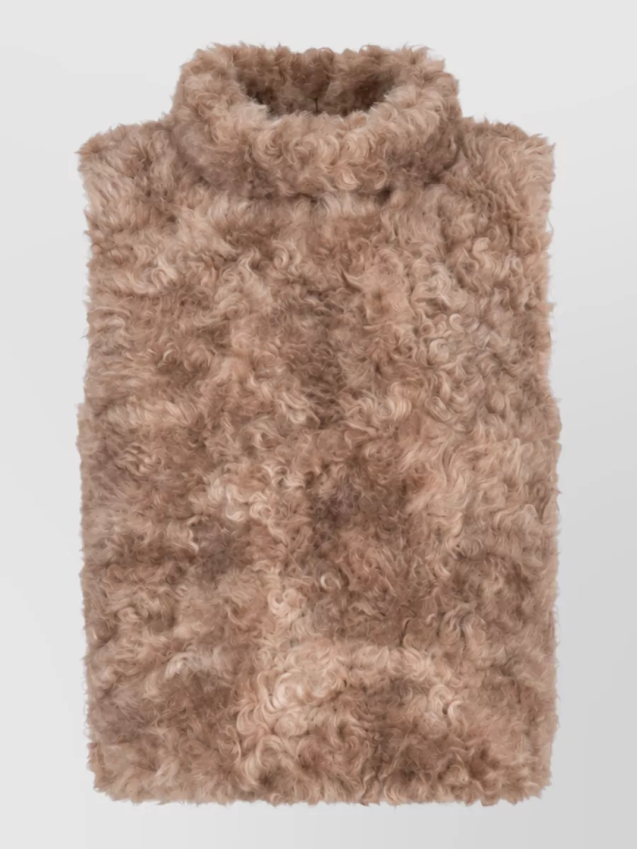 Niccolò Pasqualetti faux astrakhan vest top