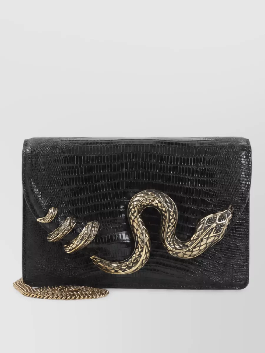 Roberto Cavalli Leather Shoulder Bag