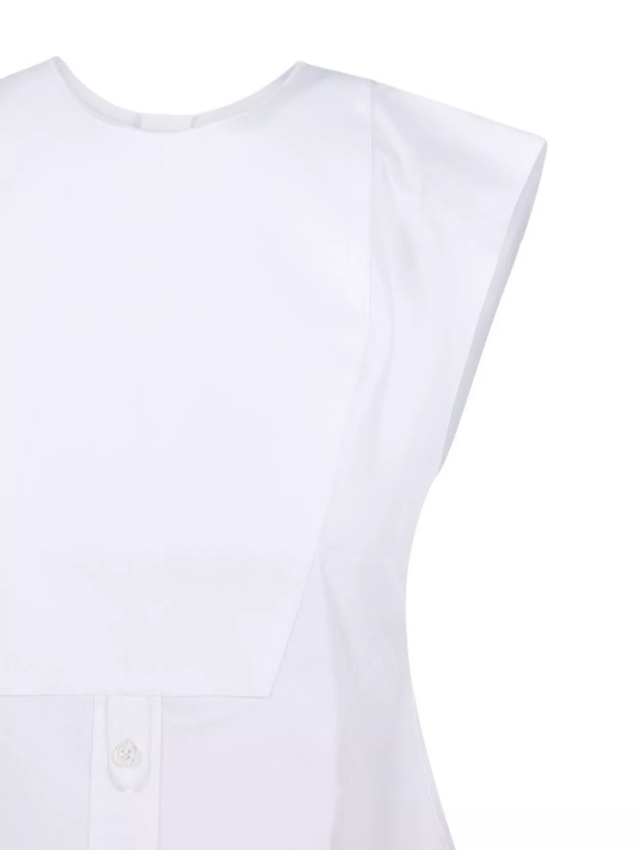 Victoria Beckham Cap Sleeve Top Featuring Button Design