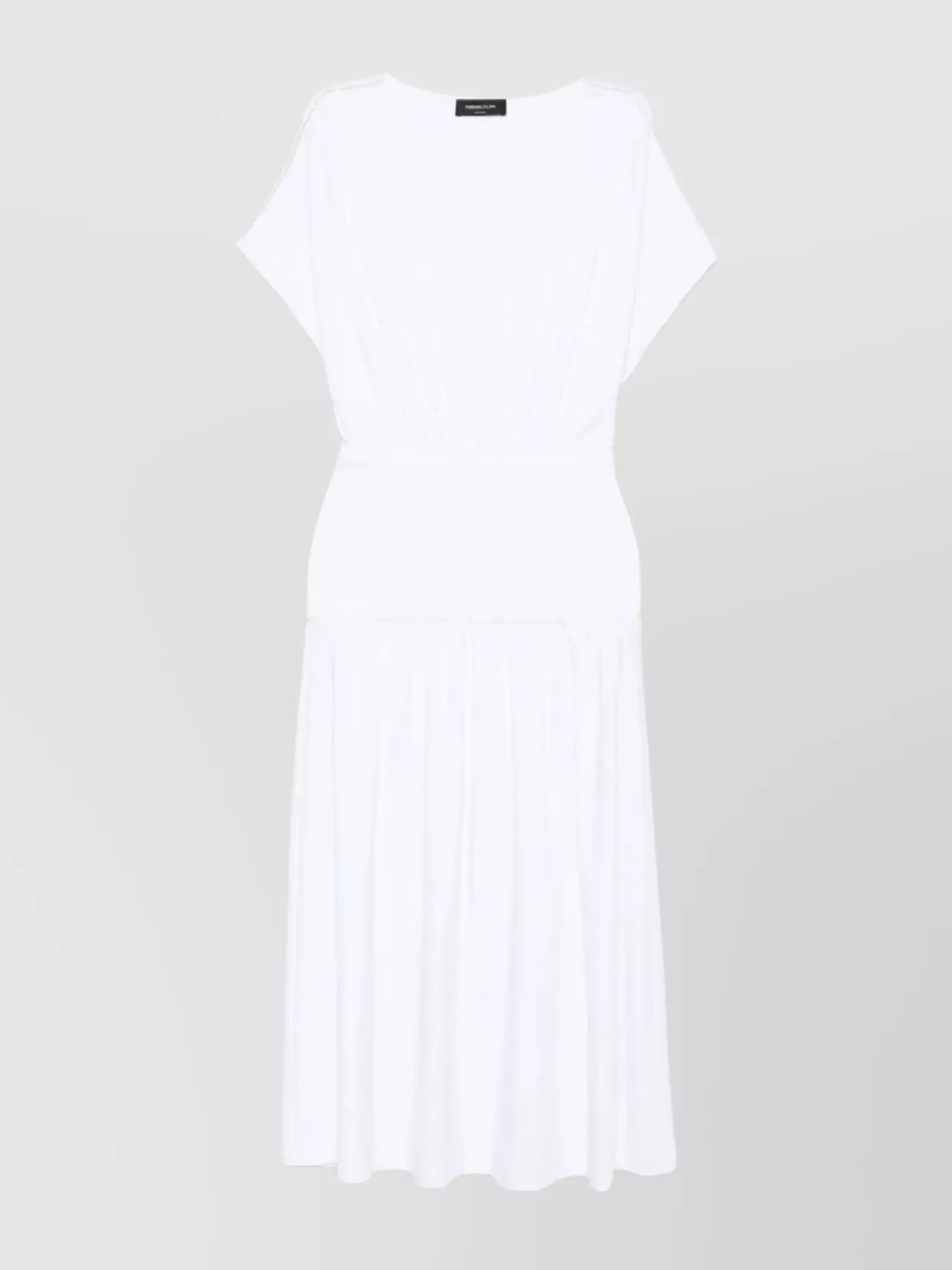 Fabiana Filippi Waist Elasticated Dress Short Sleeves Midi Length