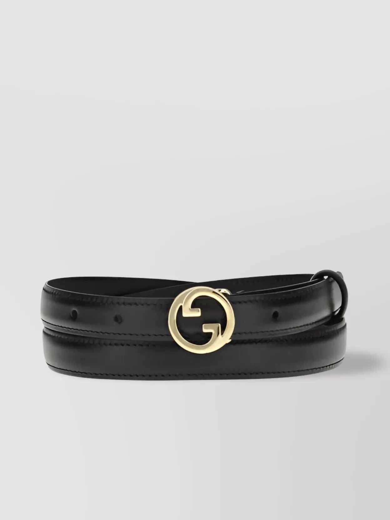 Gucci Gold-Tone Buckle Leather Belt