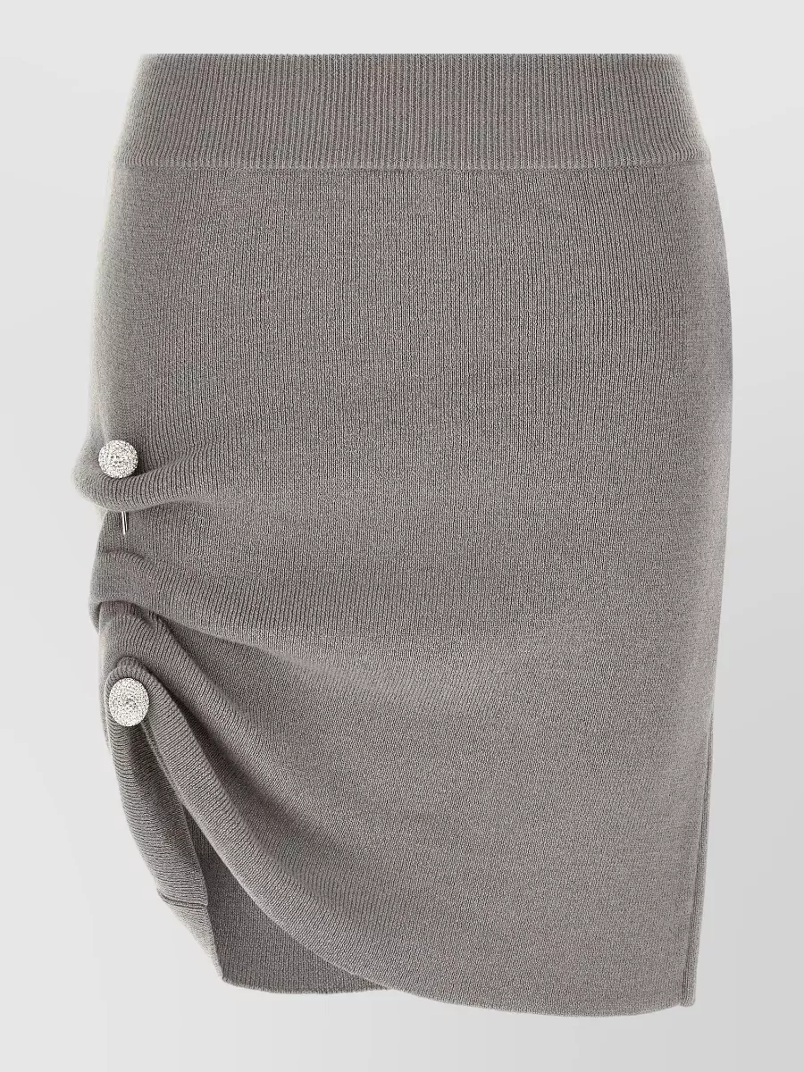 Giuseppe Di Morabito wool asymmetric draped knit skirt