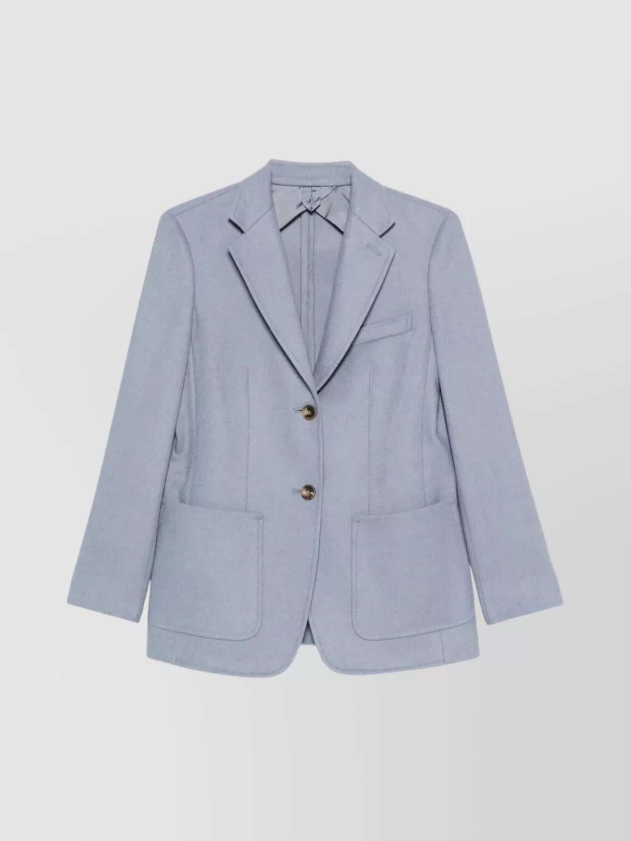 Max Mara Notch Lapel Single Breasted Jacket In Blue