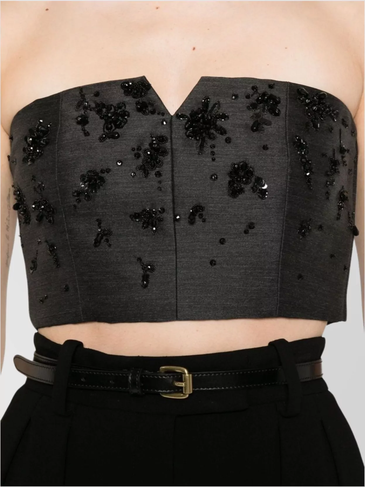 Alberta Ferretti Strapless Cropped Top Fitted Silhouette