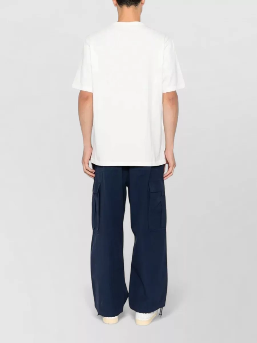 Kenzo Graphic Print Round Neck Short Sleeve T-shirt In Metallic