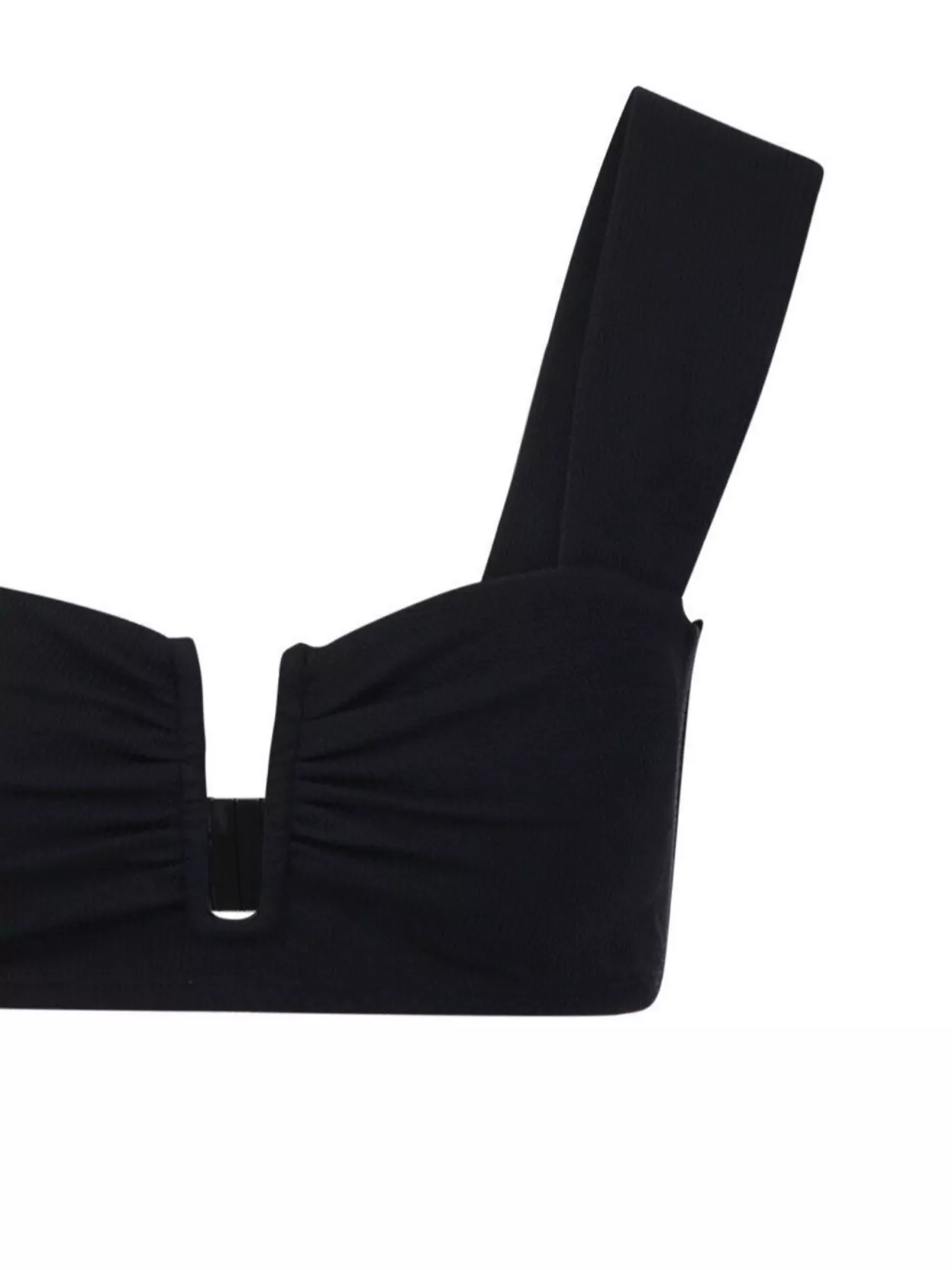 By Malene Birger Ribbed Square Neck Cropped Wide Strap Top