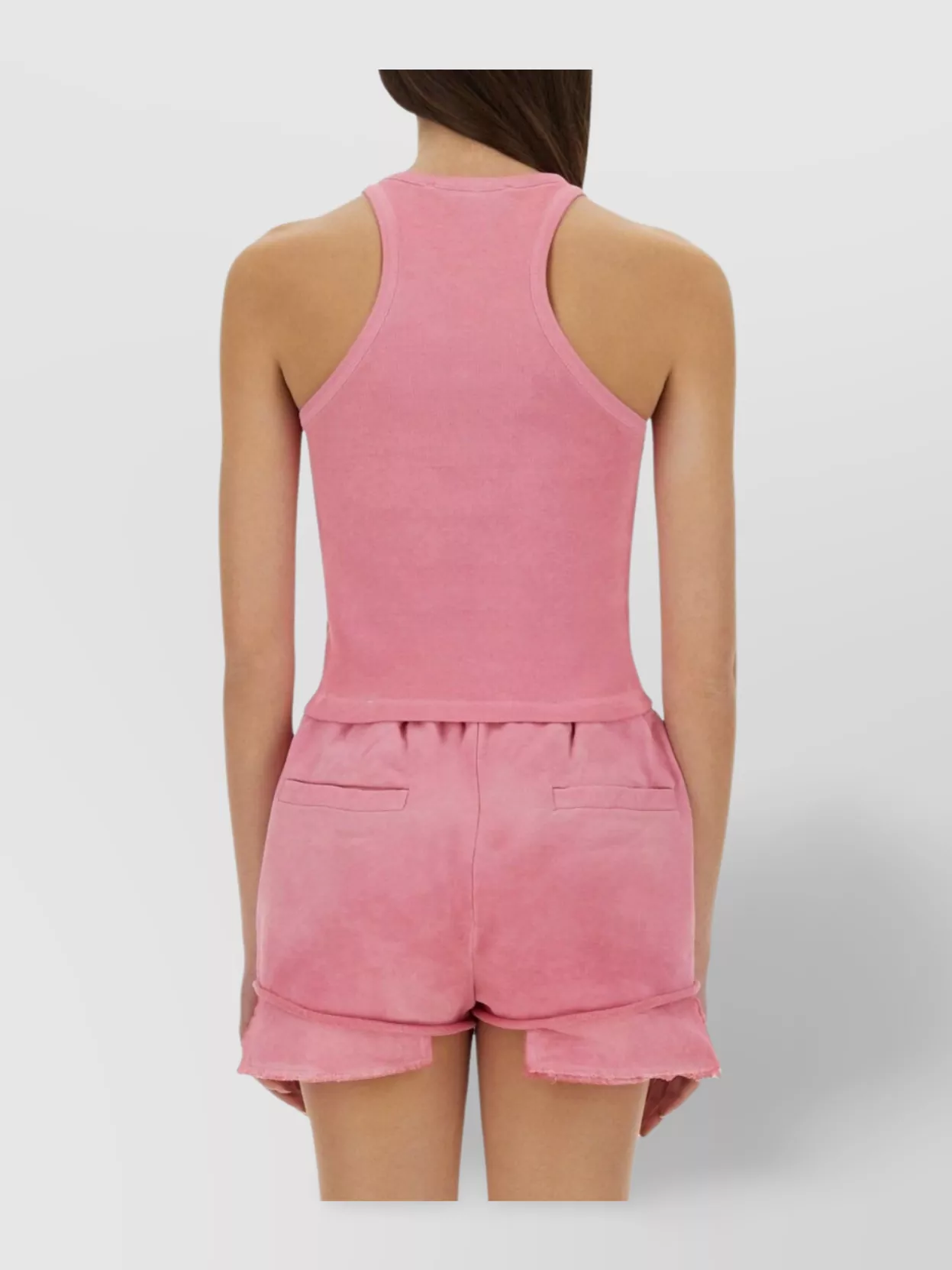 Barrow Logo Racerback Ribbed Sleeveless Slim Fit