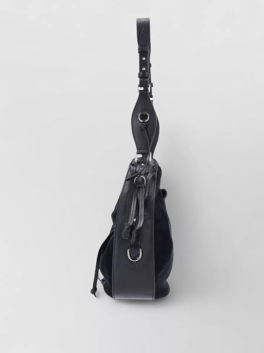 Isabel Marant Shoulder Bag Suede Finish Buckle Detail