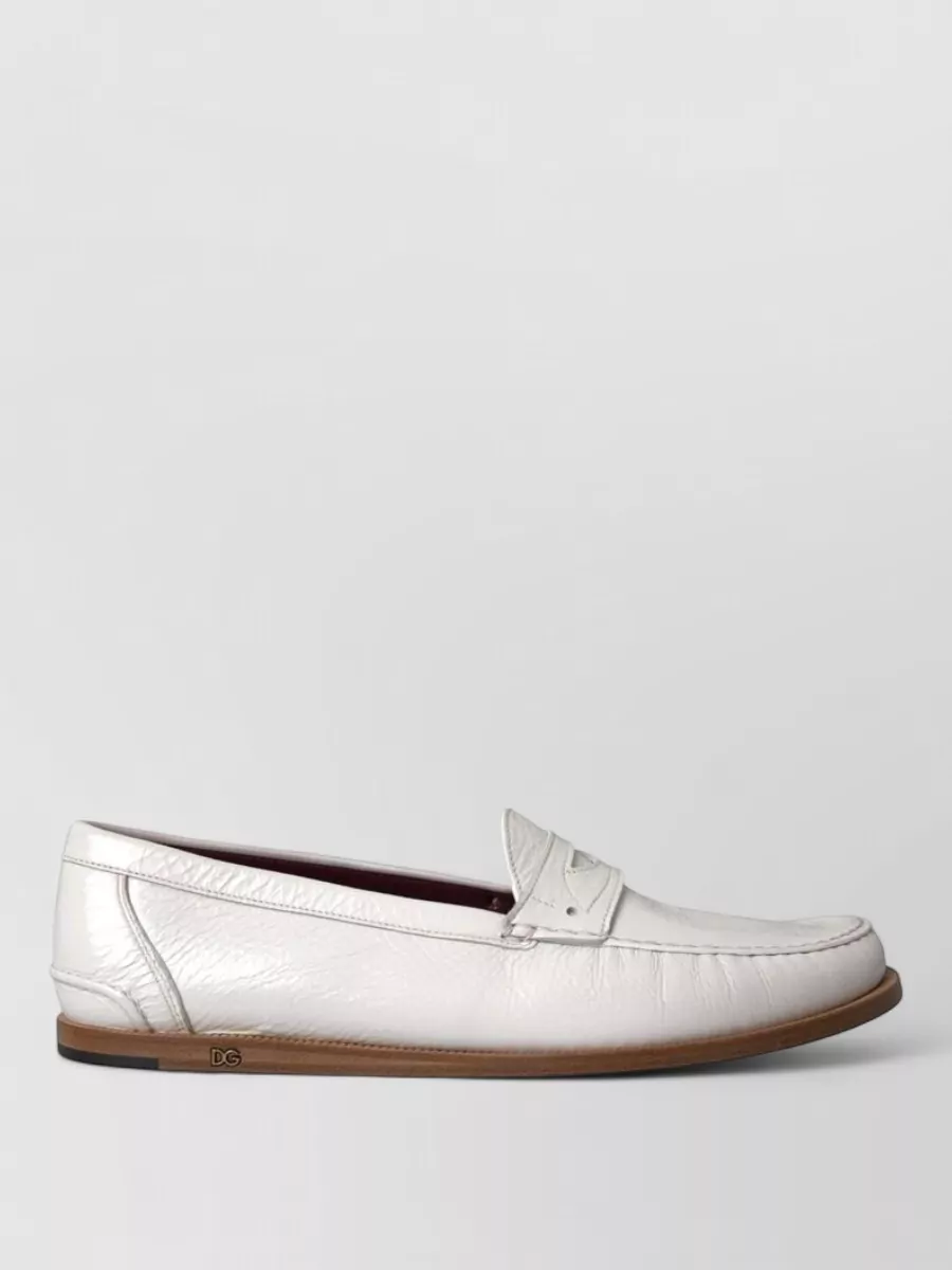Dolce&Gabbana Leather Slip-On Loafers