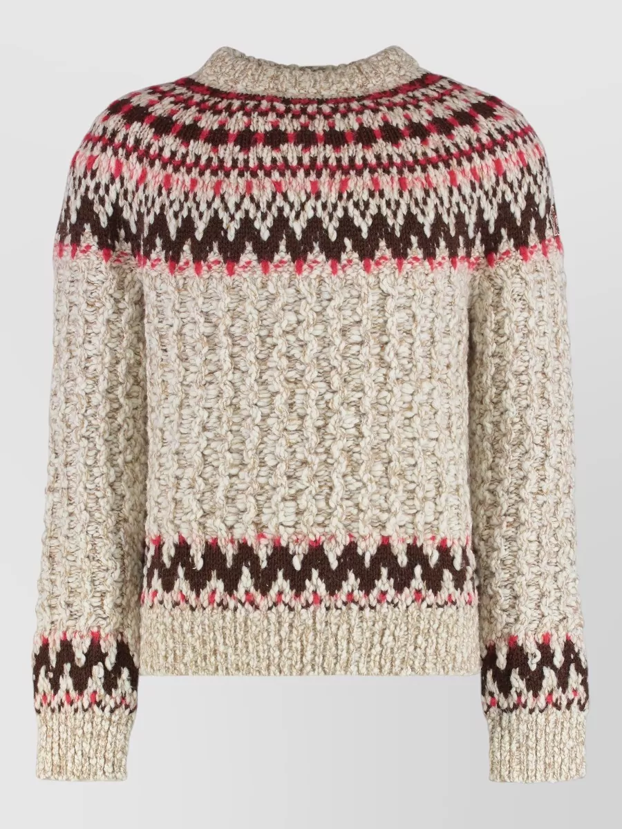 Moncler Grenoble Heavy-Knit Wool-Blend Jacquard Jumper