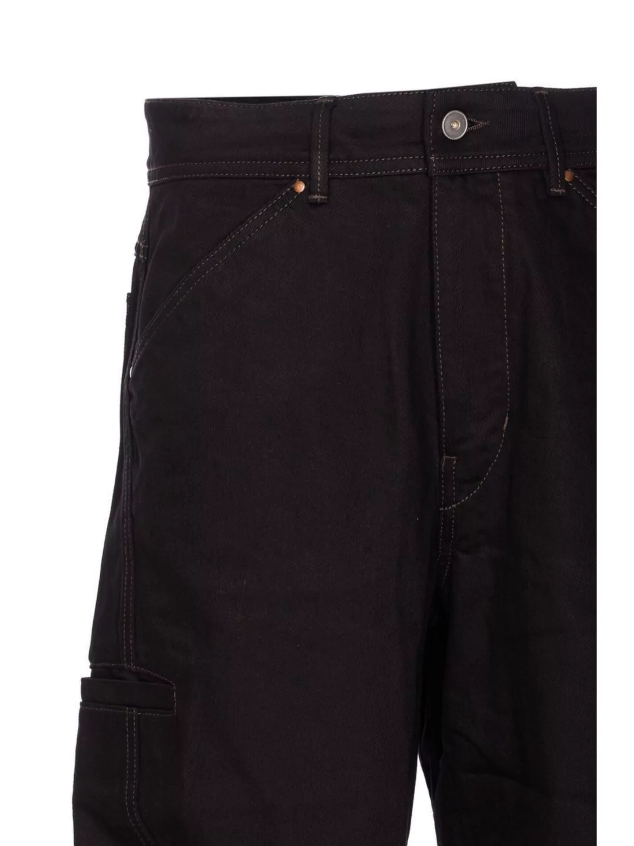 Lemaire Twisted Wide Leg Trousers With Contrast Stitching