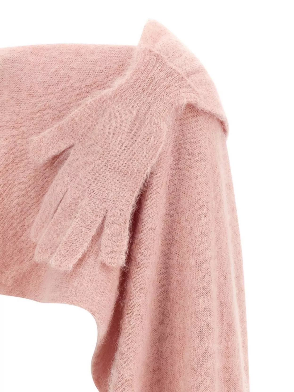 Moschino Draped Cape Gloves Integration In Pink